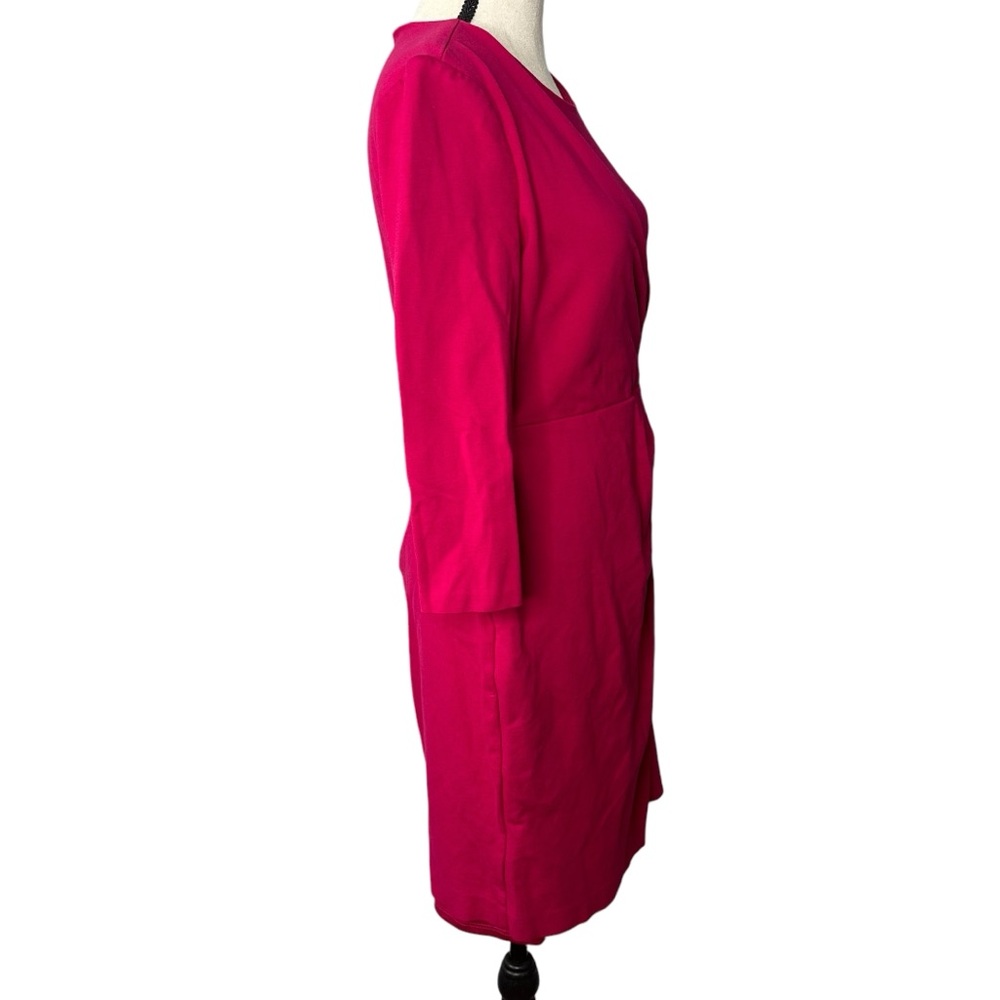 Eliza J. Faux Wrap Stretch Ponte Knit Sheath Dress Size 6 - Picture 5 of 9